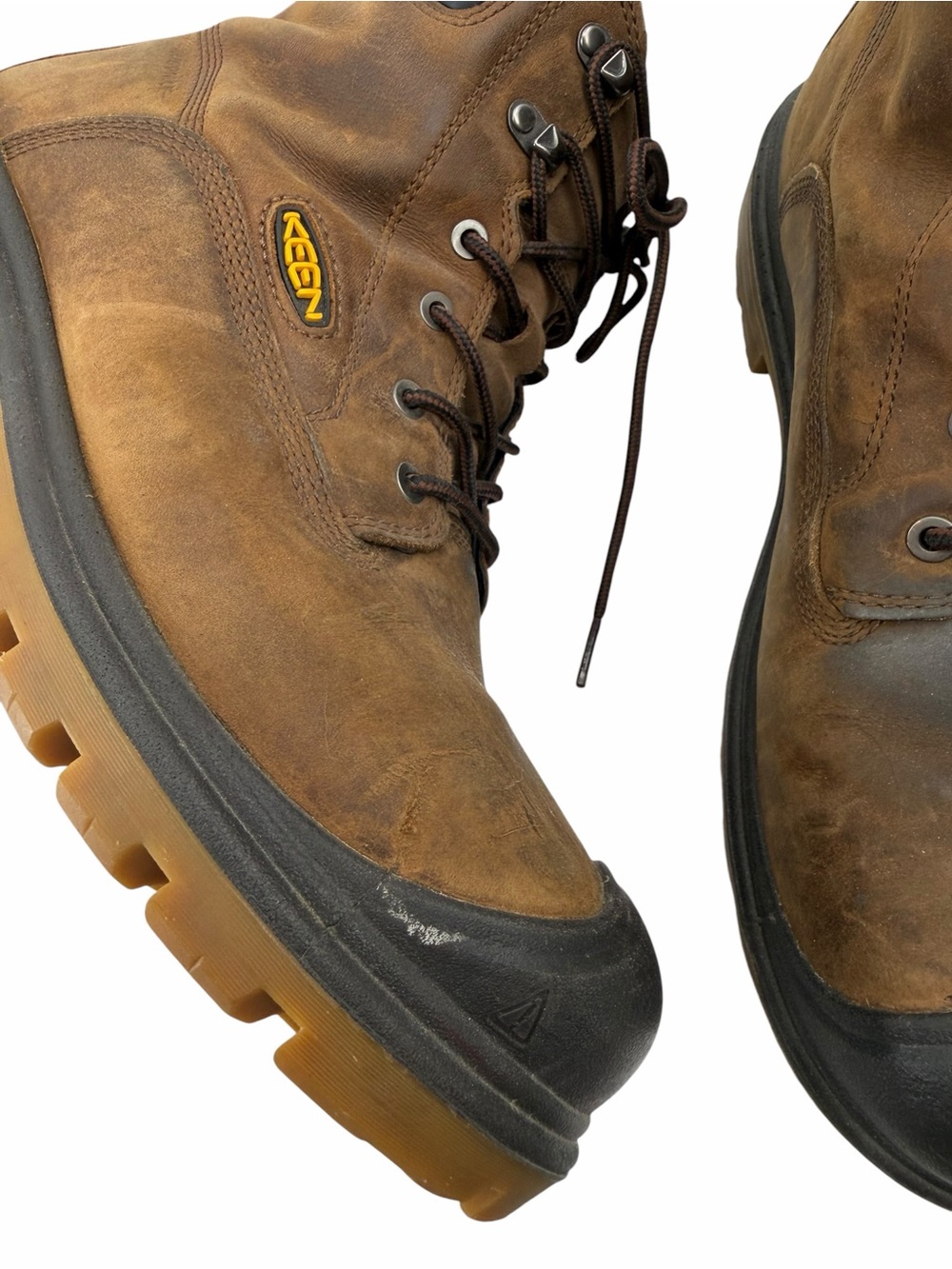 KEEN Utility Workboot ASTM F2892-11 Men's 12EE Brown Waterproof Soft Toe Boots - Picture 2 of 11